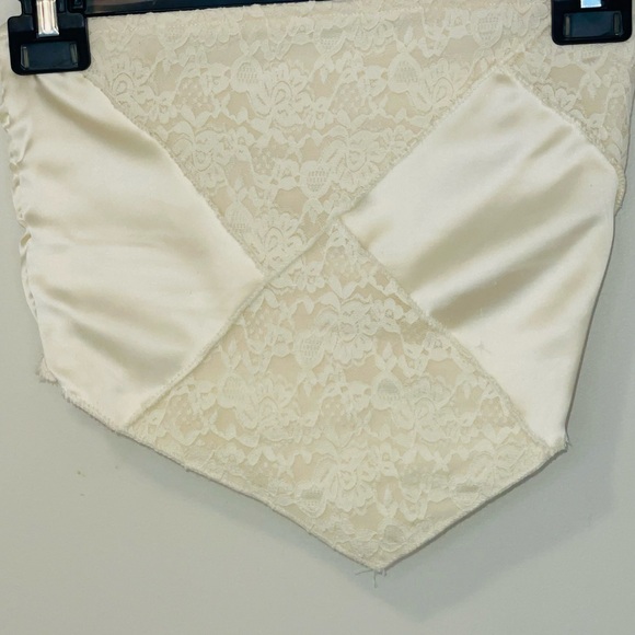 Altar'd state ladies lace satin strapless back tie shirt/top junior whimsy sz XS - Picture 2 of 7